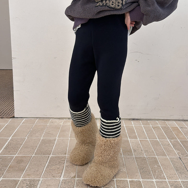 【90-150】裏起毛シンプルレギンスパンツ