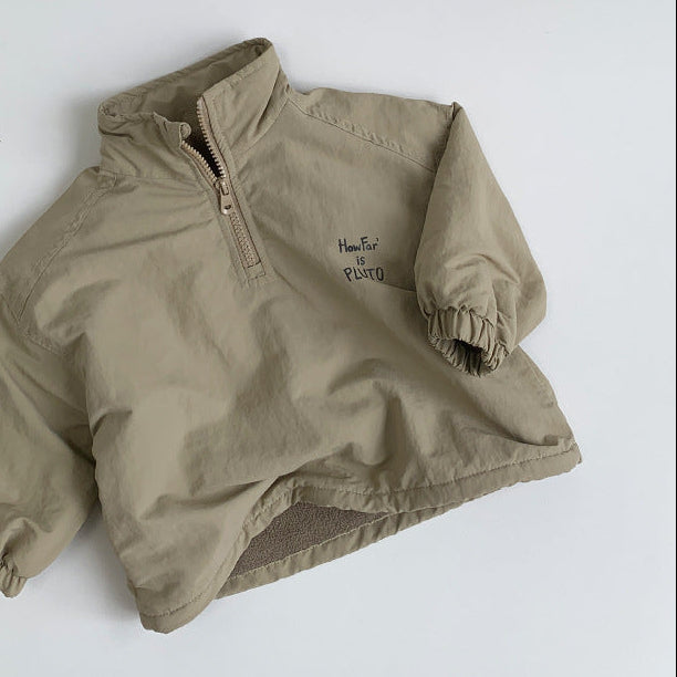 【80-130】裏フリースハーフジッププルオーバー