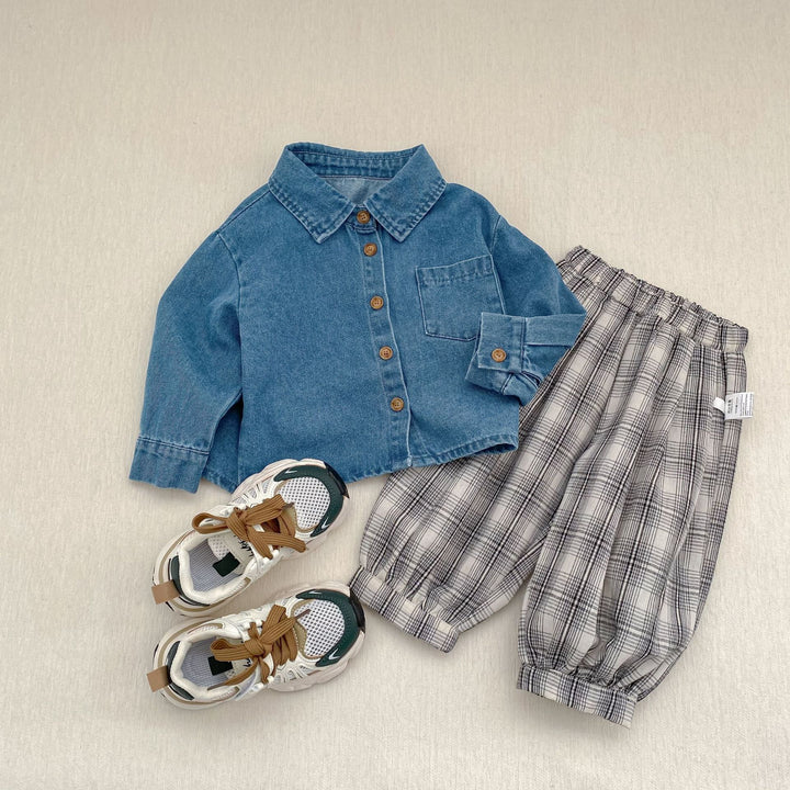 【73-110】シンプル長袖シャツ