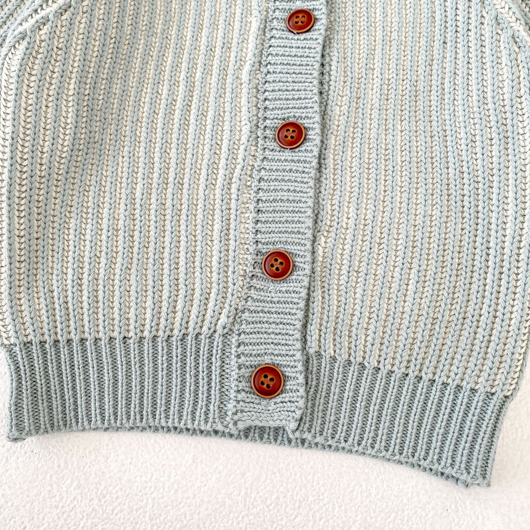 【73-100】クルーネックニットカーディガン