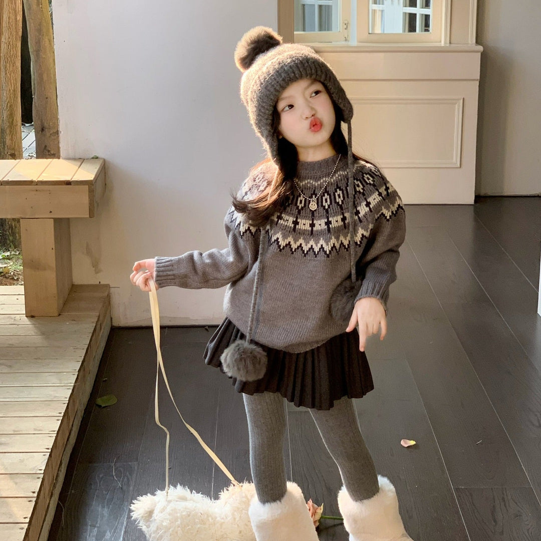 【90-140】ノルディック風ニット