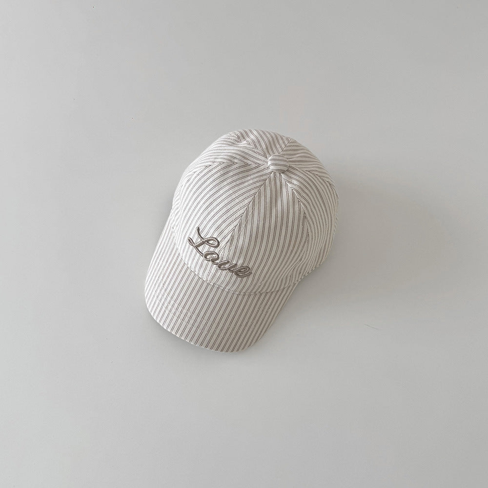 【46-48cm】Loveストライプデザインキャップ