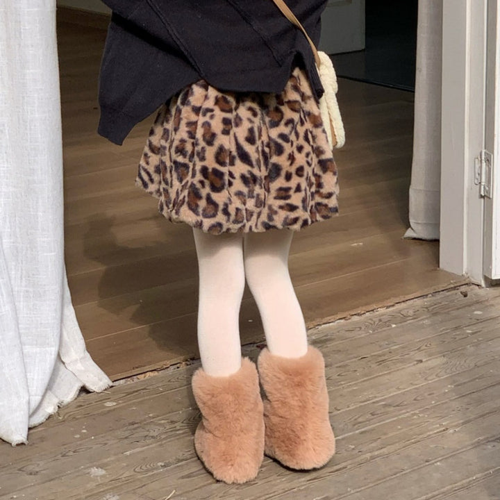 【90-140】レオパード柄ミニスカート