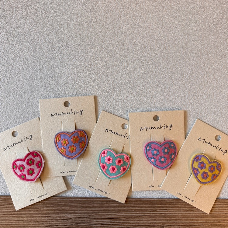 ハート＆フラワーヘアクリップ