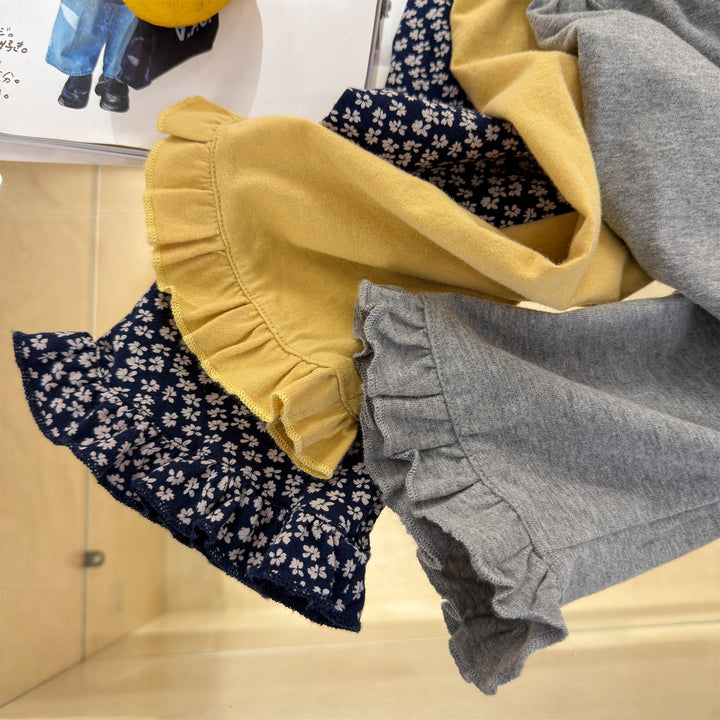 【80-130】フリルヘムロングパンツ