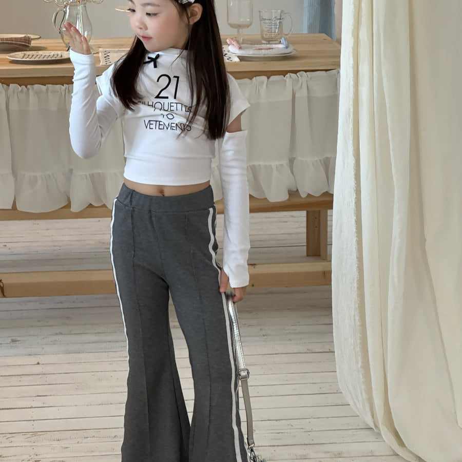 【90-150】サイドラインフレアパンツ