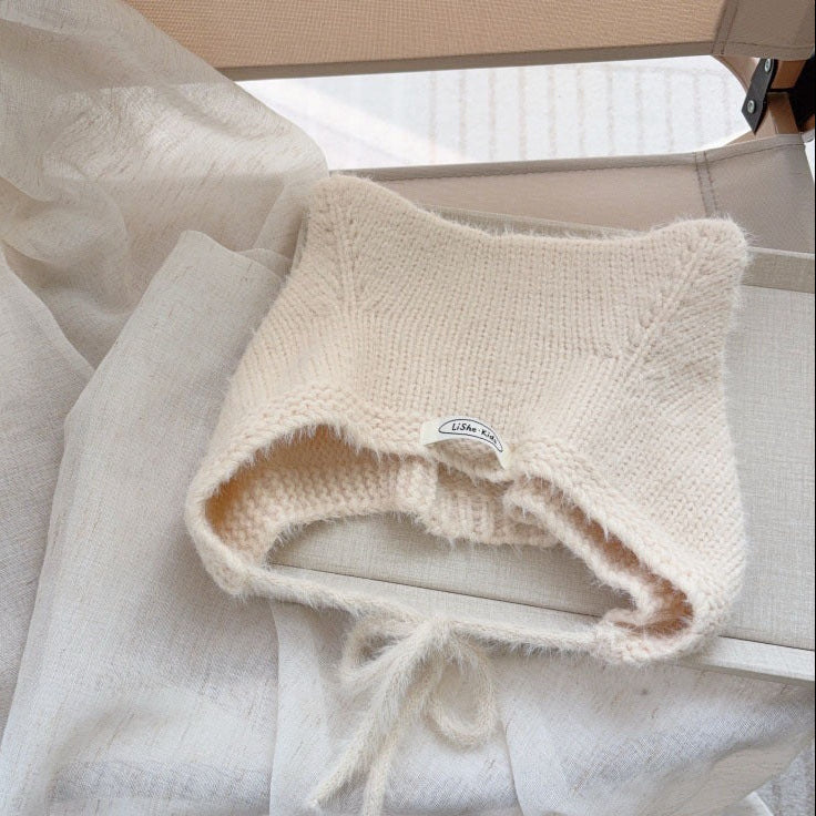 【48-52cm】あご紐付きねこ耳ニット帽