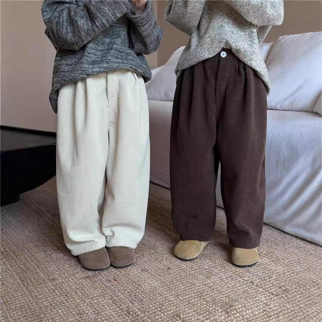 【90-150】コーデュロイリラックスパンツ