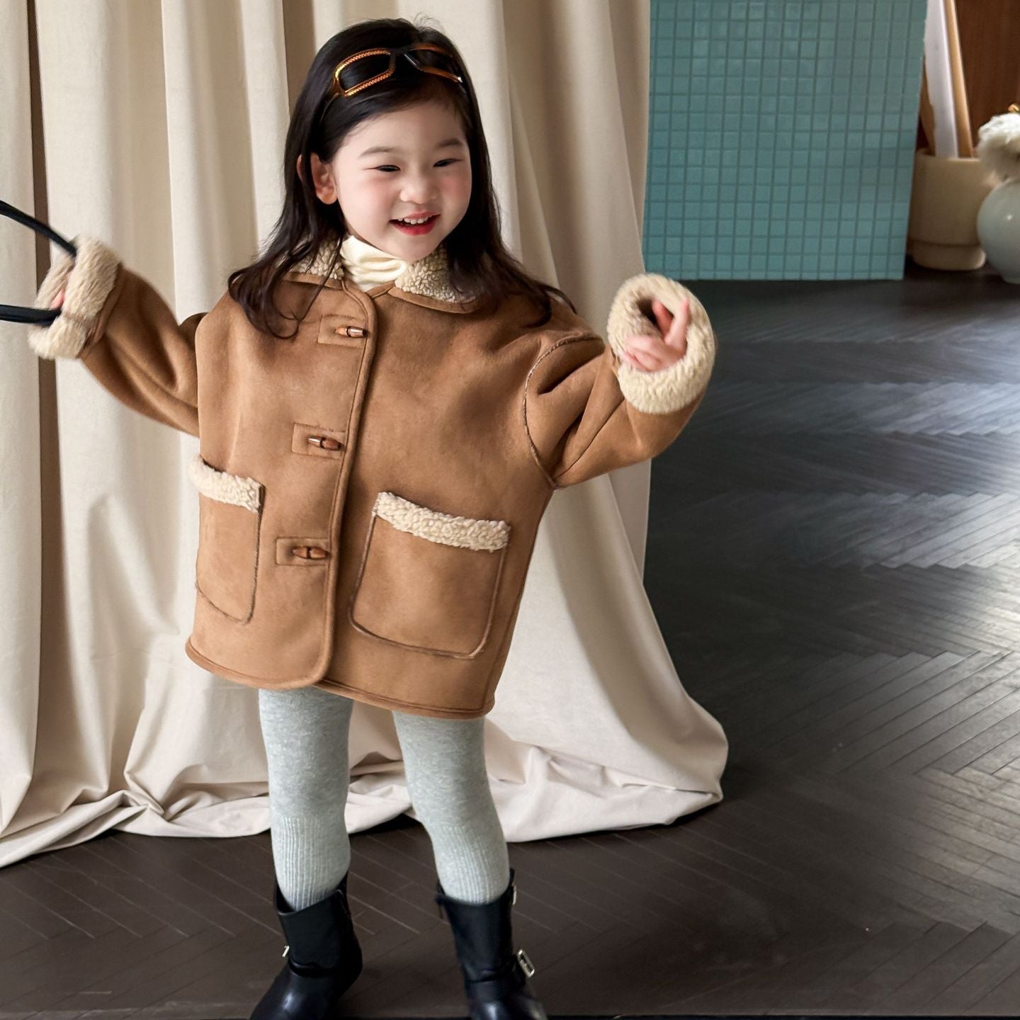 ジャケット・アウター andmary elmo over boa jacket AND MARY / elmo