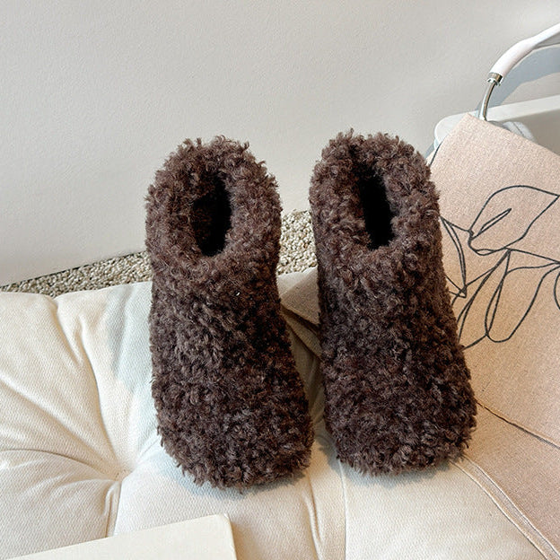 【13.5-20.0】ふわふわショートブーツ