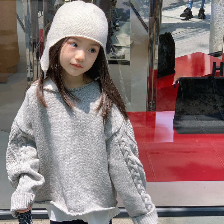 【80-130】スリーブデザインニット