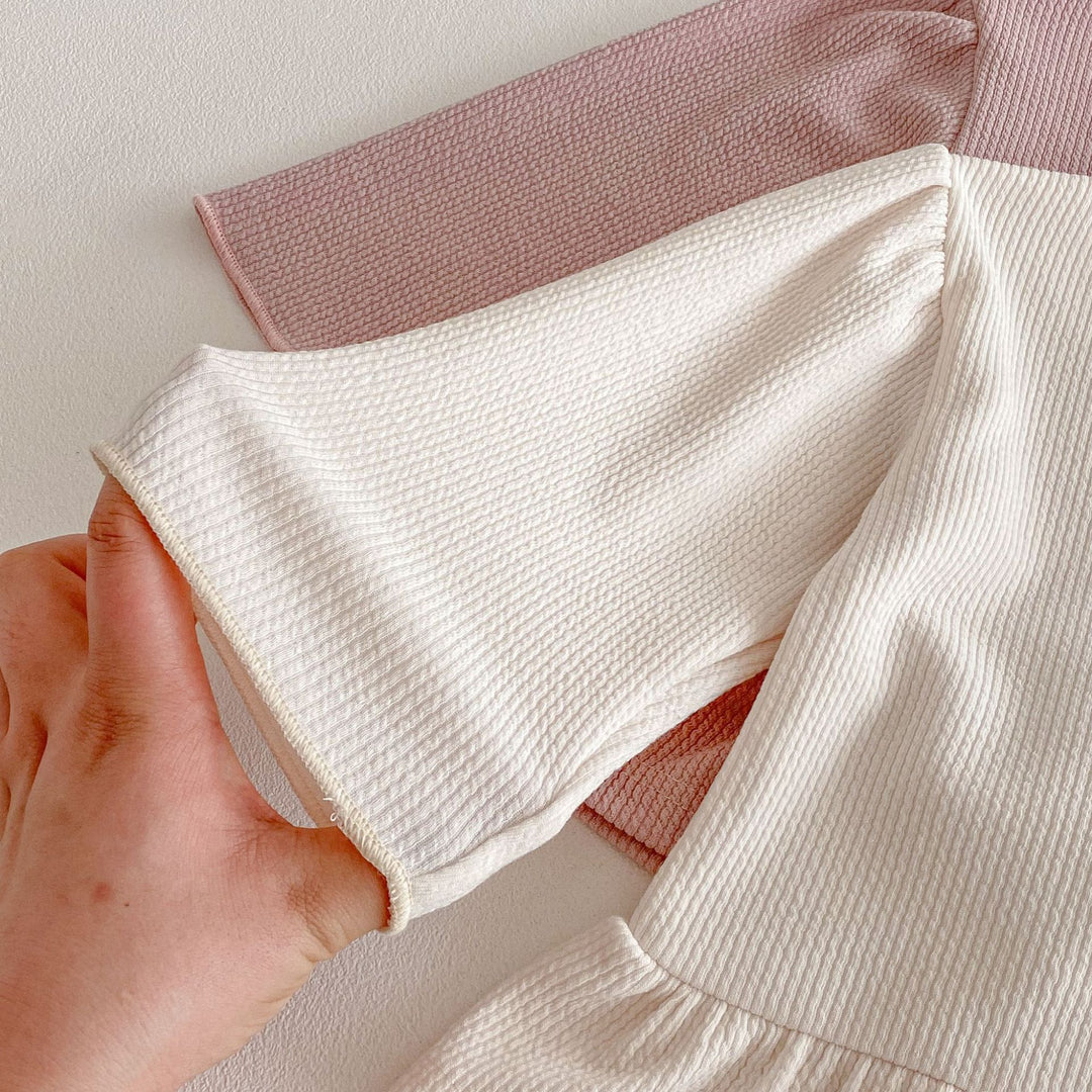 【80-130】フリルヘムカーデ×ロングパンツセット