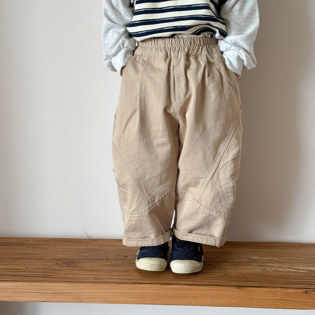 【80-150】シンプルバレルパンツ