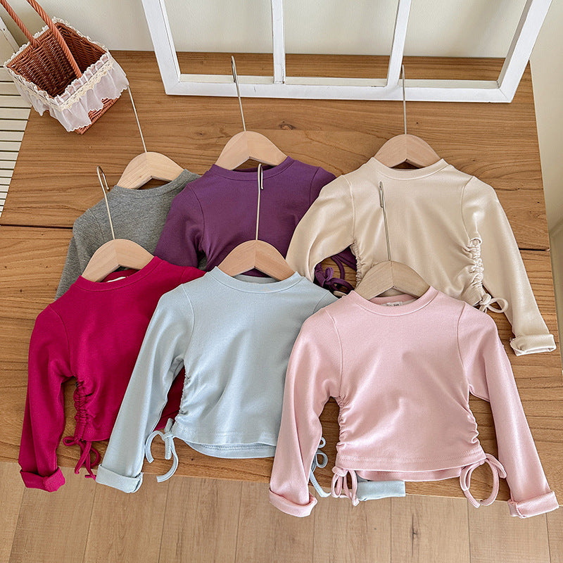 【90-140】ウエストシャーリングトップス×フレアパンツセット