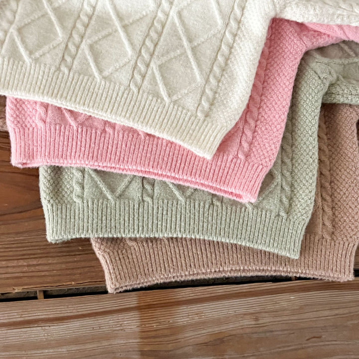 【73-110】アーガイル編みニットセットアップ