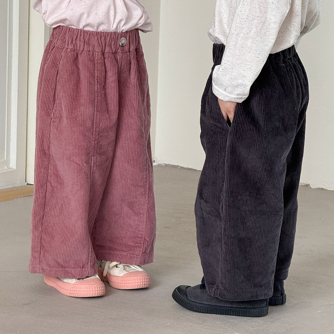 【80-150】コーデュロイワイドパンツ