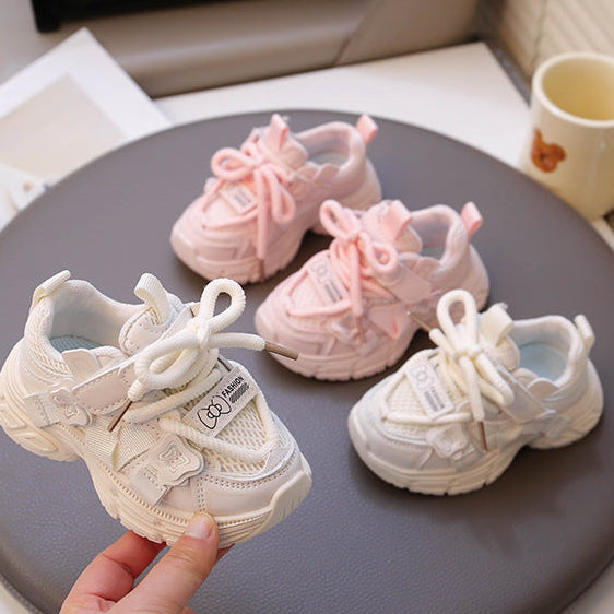 【13.5-18.5】リボンデザインダッドシューズ