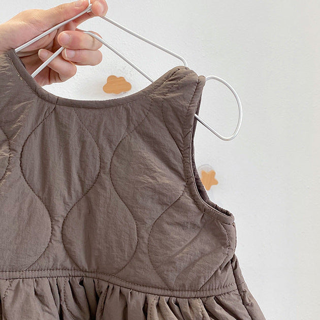 【100-140】キルティングワンピース