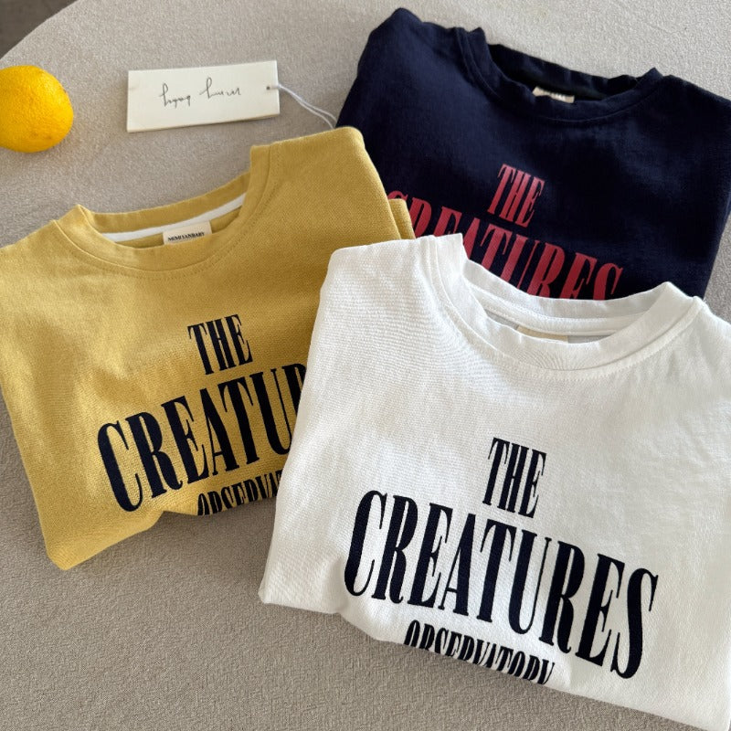 【90-140】英字ロゴデザインTシャツ