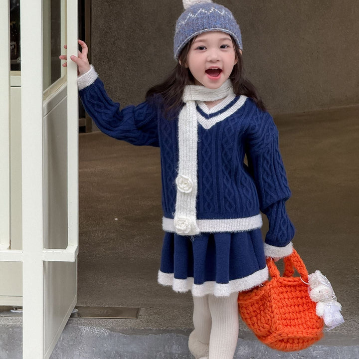 【90-140】ラインデザインニットセットアップ