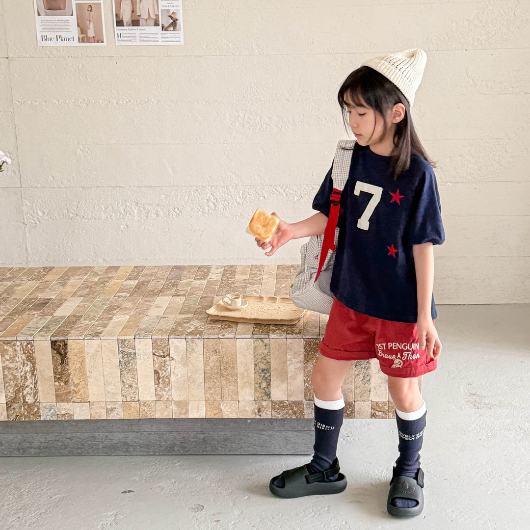 【80-130】ロゴデザインショートパンツ