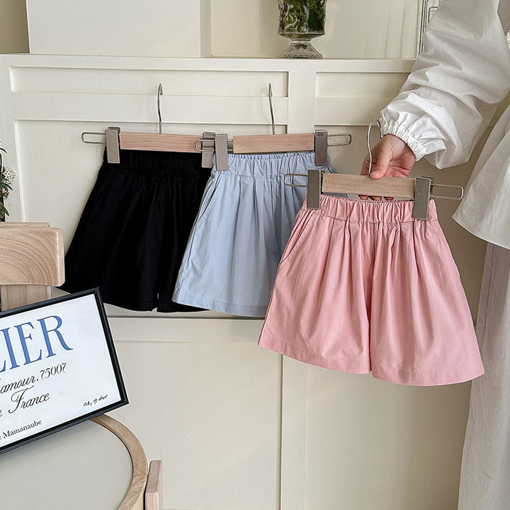 【90-150】シンプルタックショートパンツ