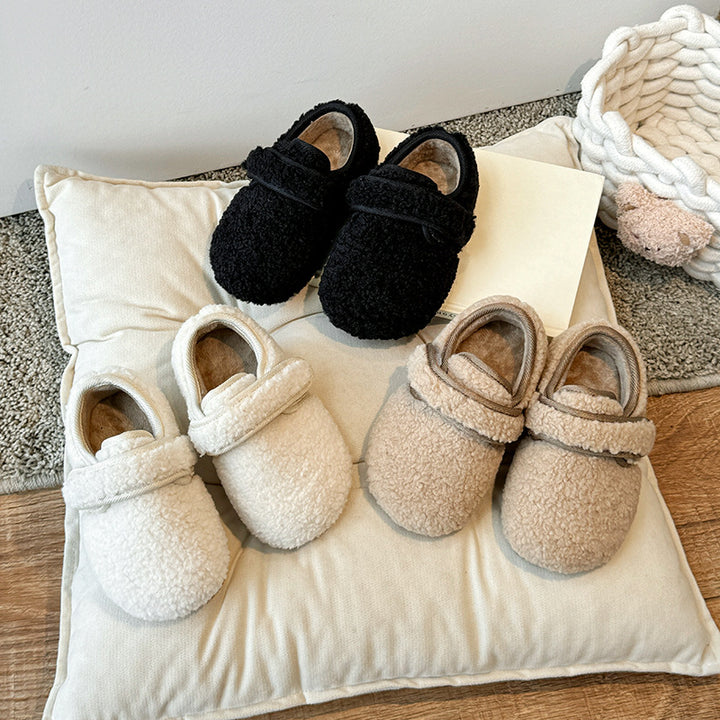 【13.5-21.0】ワンベルトボアシューズ