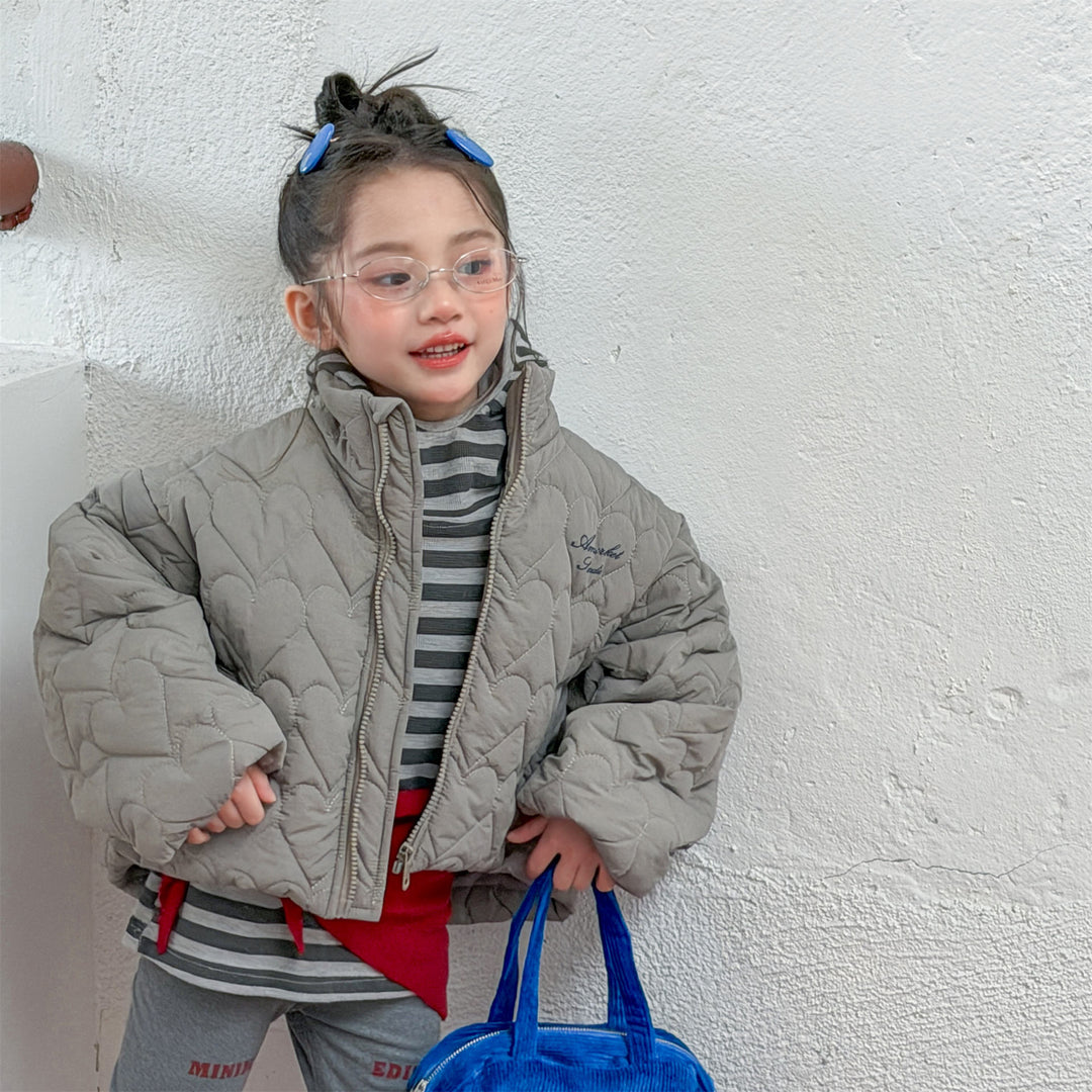 【80-130】ハートデザインキルティングジャケット