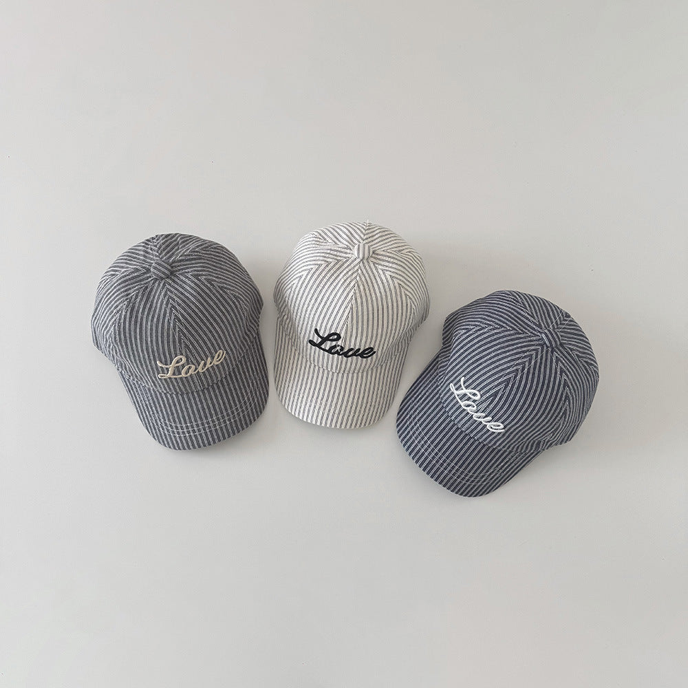 【46-48cm】Loveストライプデザインキャップ