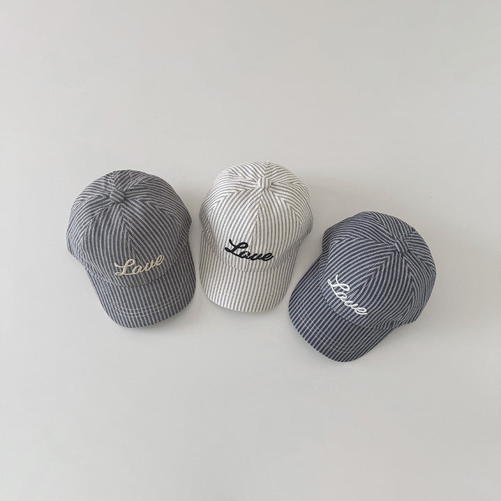 【46-48cm】Loveストライプデザインキャップ