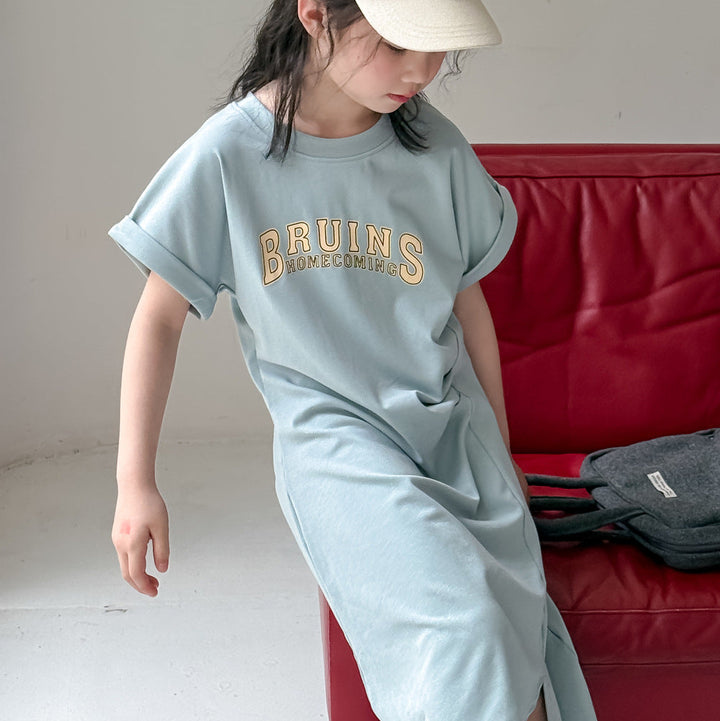 【90-150】フロントロゴTシャツワンピース