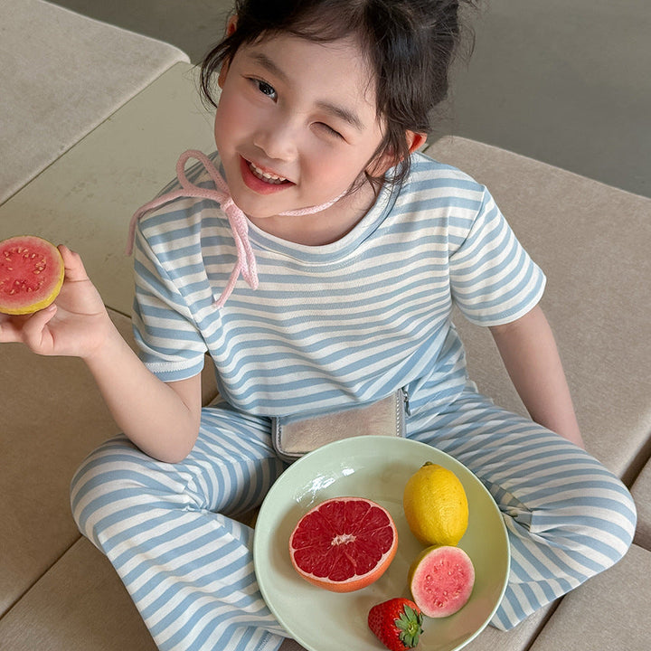 【90-140】ボーダー柄セットアップ