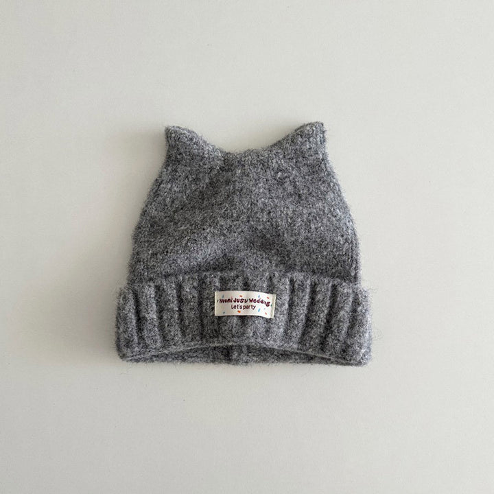 【48-52cm】ねこ耳あったかニット帽