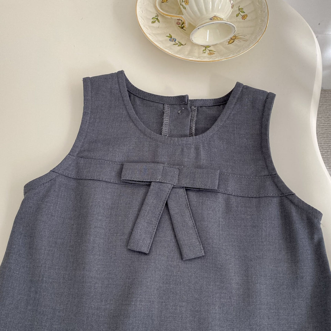 【73-120】フロントリボンデザイン切替ワンピース