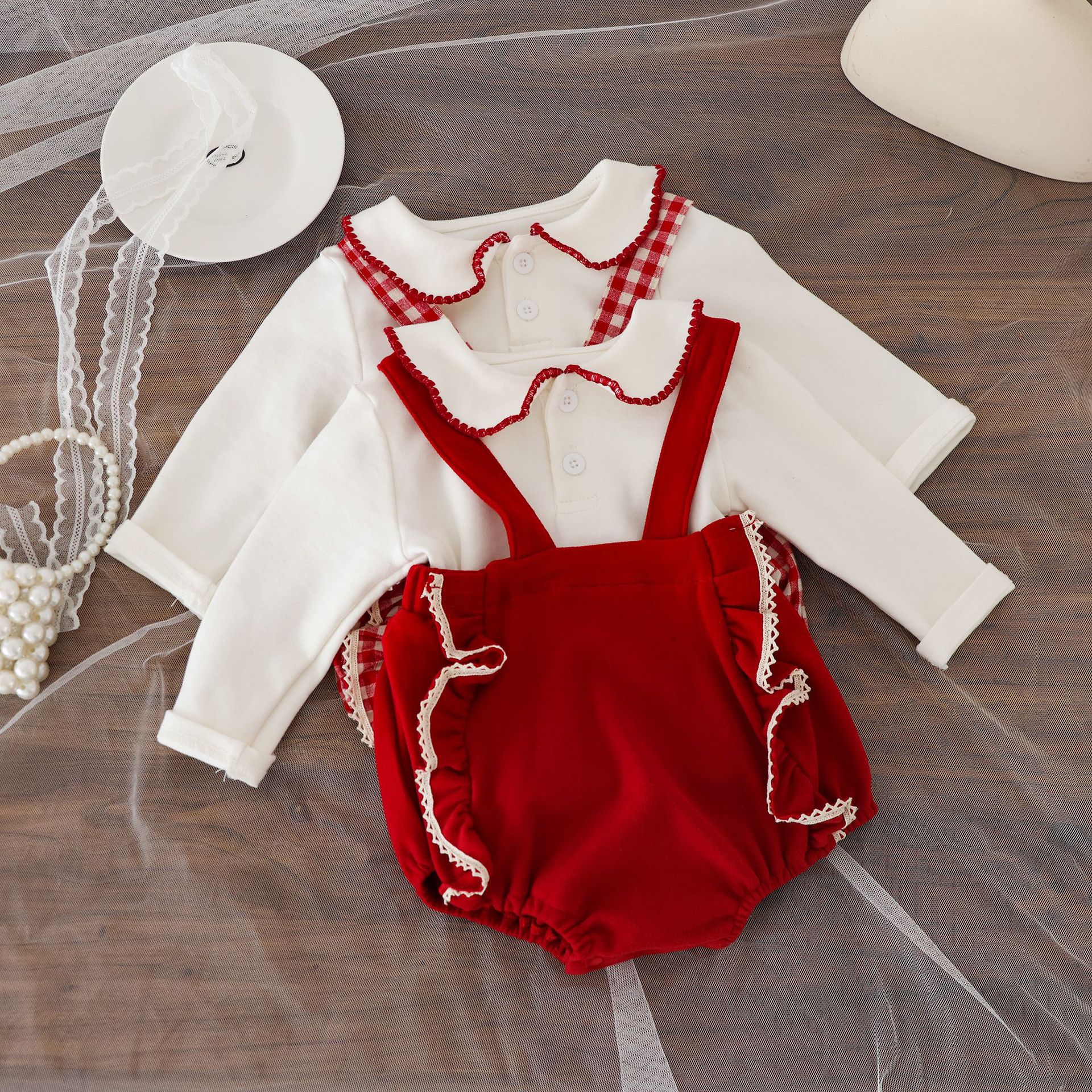 73-90】フリルデザインサロペットブルマ｜ELMO-こども服エルモ