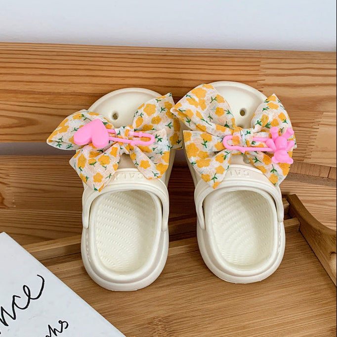 【16.5-20.5cm】フラワーリボンモチーフサンダル