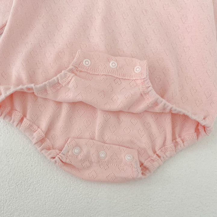 【73-90】デザインカラー長袖ロンパース