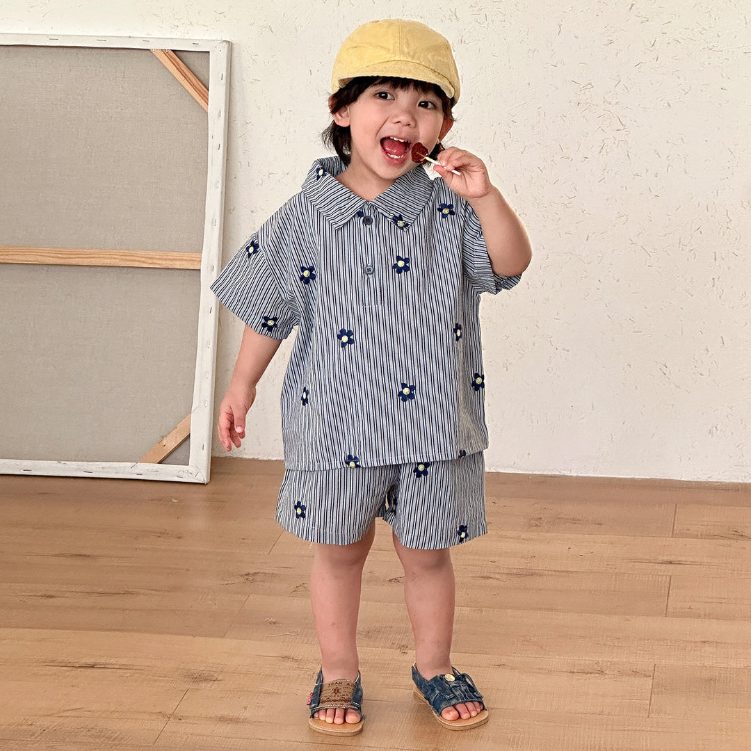 【80-150】花柄刺繍デザインセットアップ