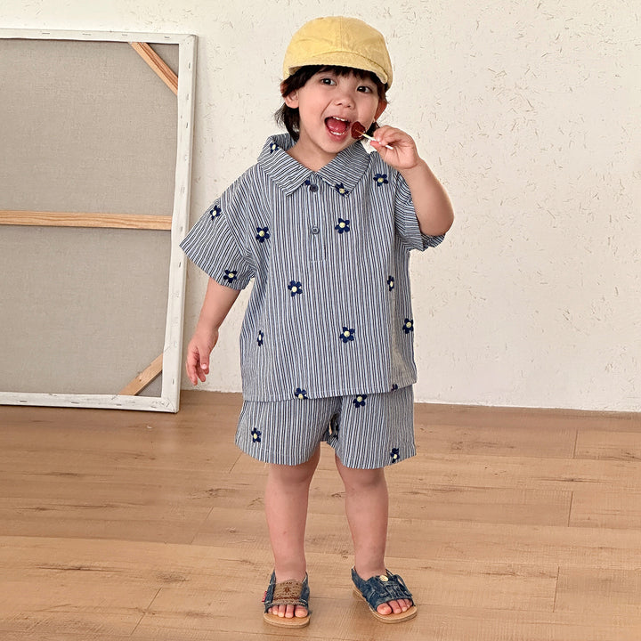 【80-150】花柄刺繍デザインセットアップ