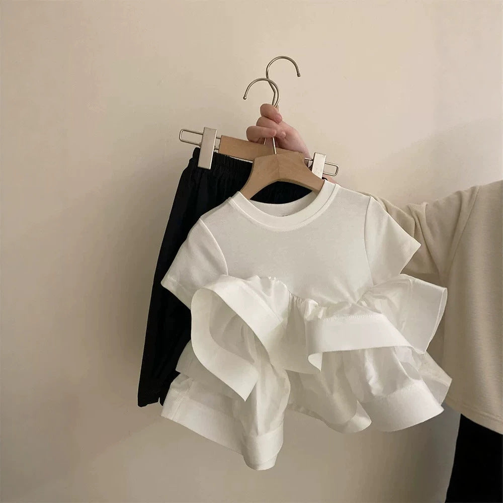 【95-130】バルーンフリルTシャツ
