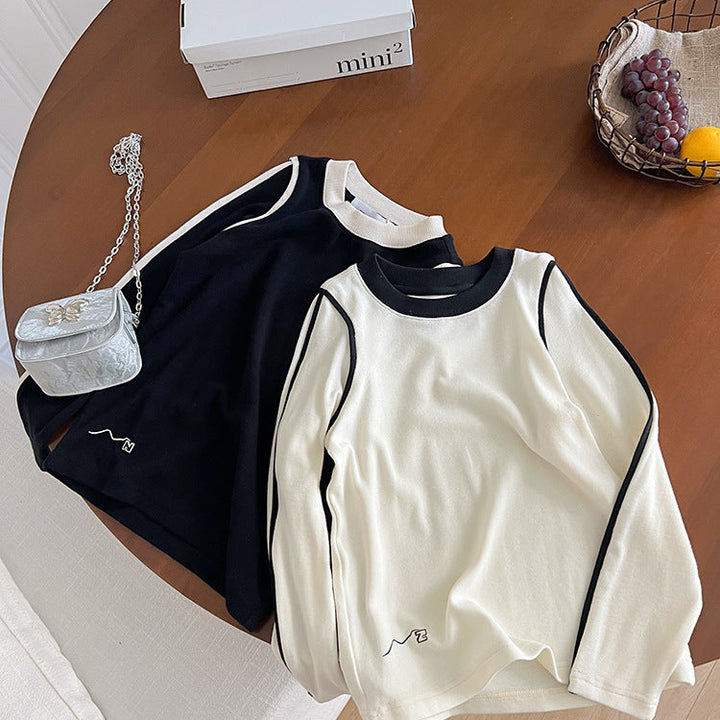 【90-150】ラインデザインロングTシャツ