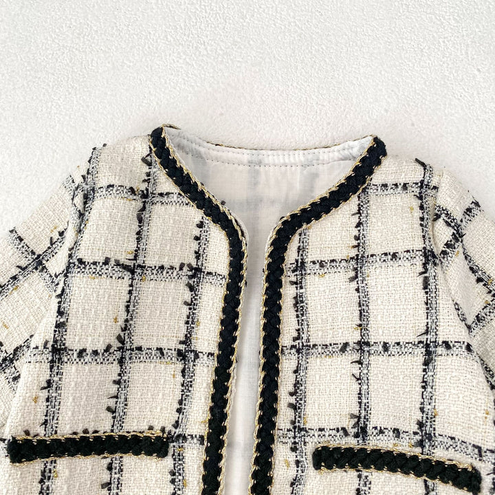 【73-100】ツイード風カーディガン