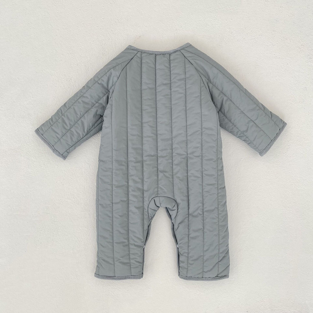 【73-90】ワンポイントベアあったかロンパース