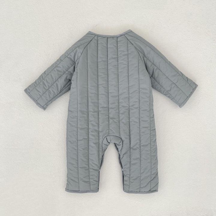 【73-90】ワンポイントベアあったかロンパース