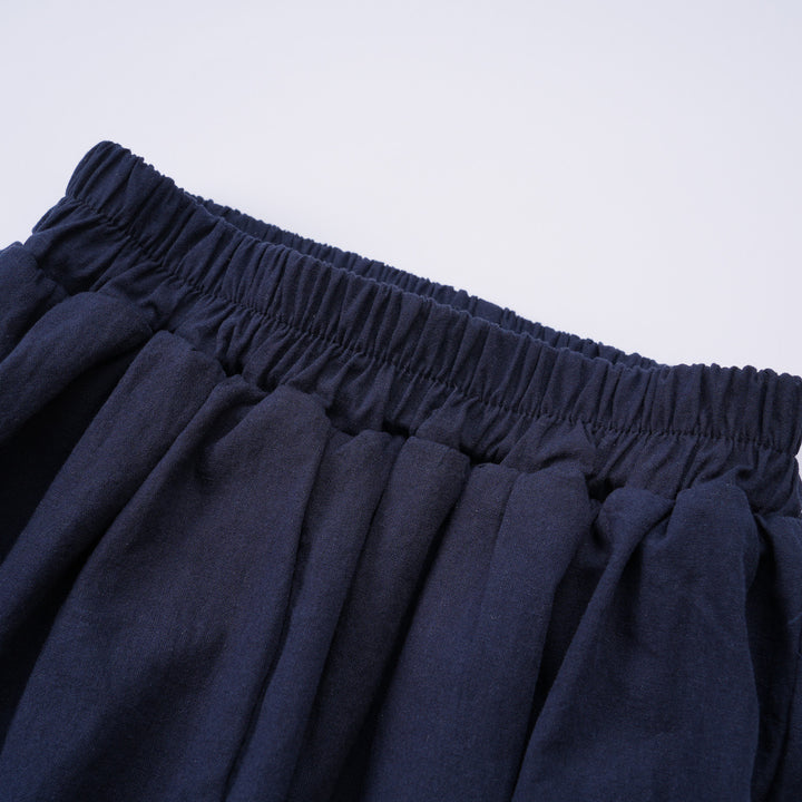 【90-140】花柄＆チェック柄フリルヘムセットアップ