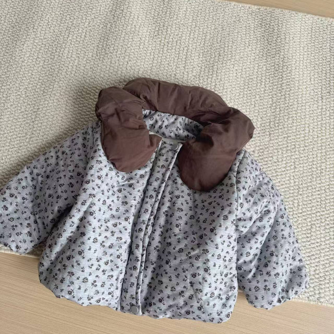 【80-130】小花柄パデッドジャケット