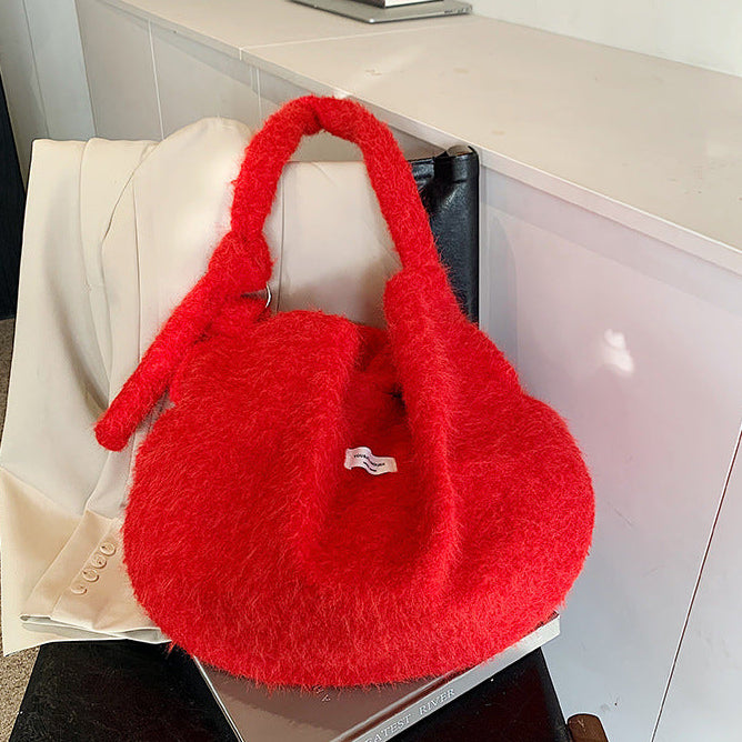 あったかニットショルダーバッグ