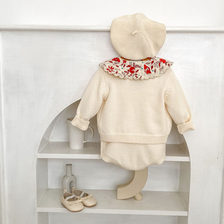 【73-100】ポンポンデザインカーディガン