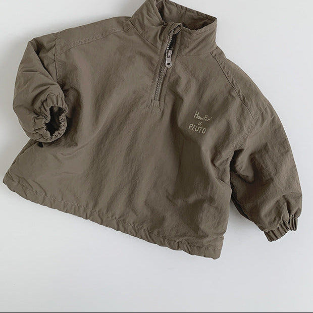 【80-130】裏フリースハーフジッププルオーバー