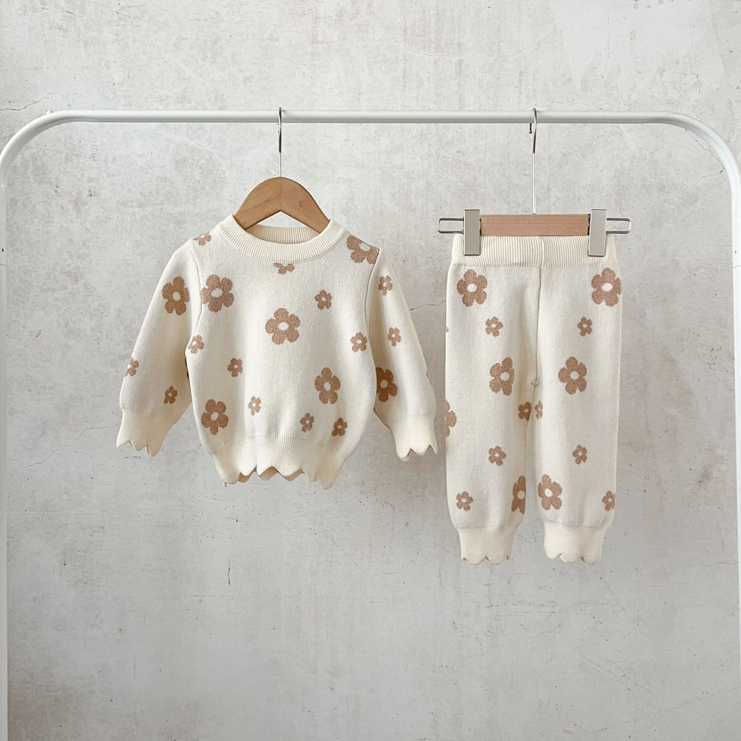 【73-100】スカラップヘム花柄セットアップ